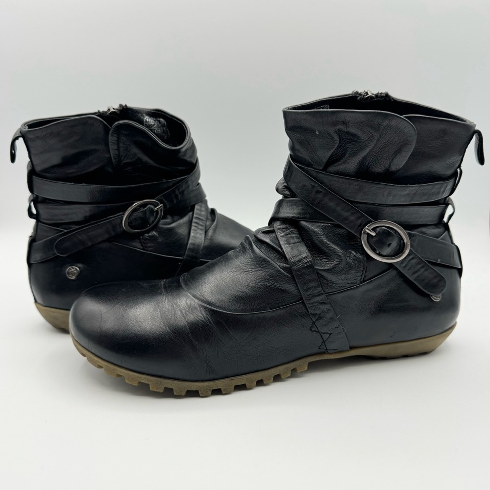 EUC Romika Fiona Leather Boots Black Zipper Ankle Booties EUR 38 US 8 Winter - Picture 12 of 14